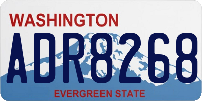 WA license plate ADR8268