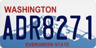 WA license plate ADR8271