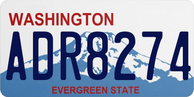 WA license plate ADR8274