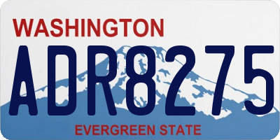 WA license plate ADR8275