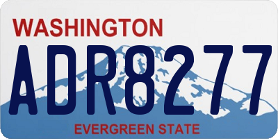 WA license plate ADR8277