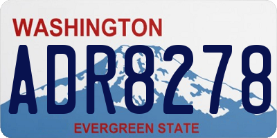 WA license plate ADR8278