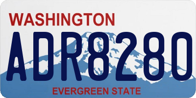 WA license plate ADR8280
