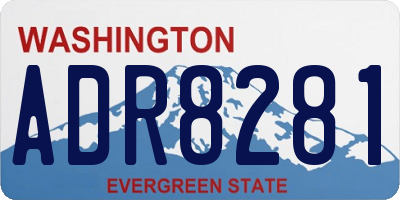 WA license plate ADR8281