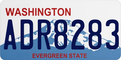 WA license plate ADR8283