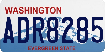 WA license plate ADR8285