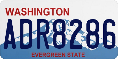 WA license plate ADR8286