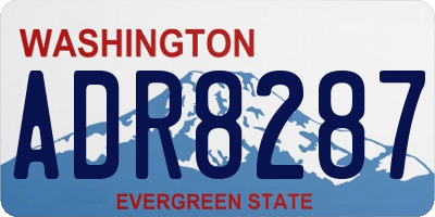 WA license plate ADR8287