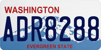 WA license plate ADR8288