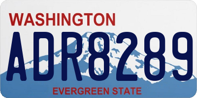 WA license plate ADR8289
