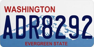 WA license plate ADR8292