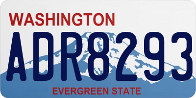 WA license plate ADR8293