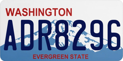 WA license plate ADR8296