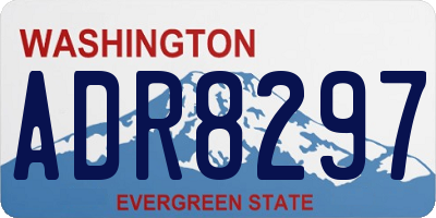 WA license plate ADR8297