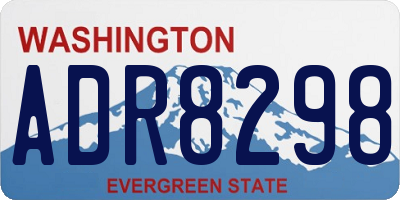 WA license plate ADR8298