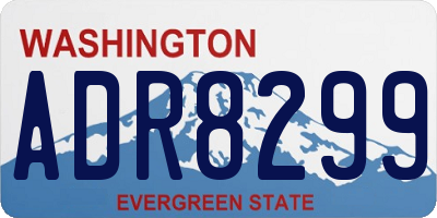 WA license plate ADR8299