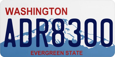 WA license plate ADR8300