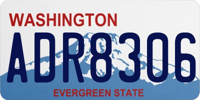 WA license plate ADR8306