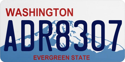 WA license plate ADR8307
