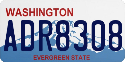 WA license plate ADR8308
