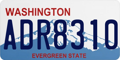 WA license plate ADR8310