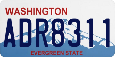 WA license plate ADR8311