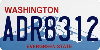WA license plate ADR8312