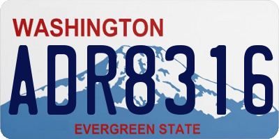WA license plate ADR8316