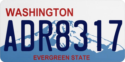 WA license plate ADR8317
