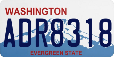 WA license plate ADR8318