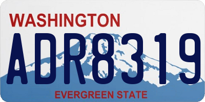 WA license plate ADR8319