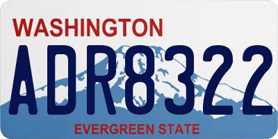 WA license plate ADR8322