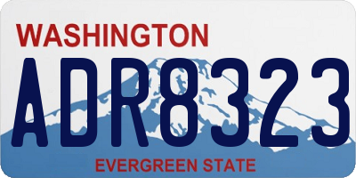WA license plate ADR8323