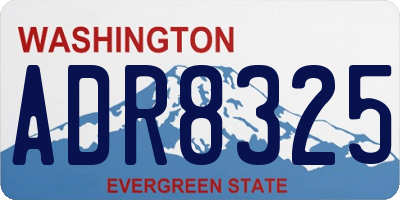 WA license plate ADR8325