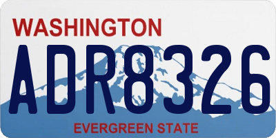 WA license plate ADR8326