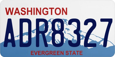 WA license plate ADR8327