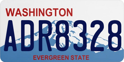WA license plate ADR8328