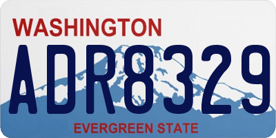 WA license plate ADR8329