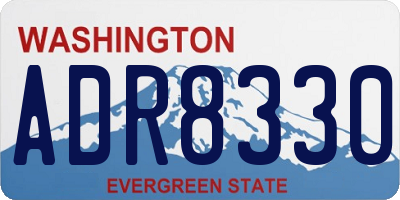 WA license plate ADR8330