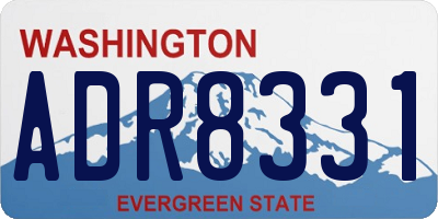 WA license plate ADR8331