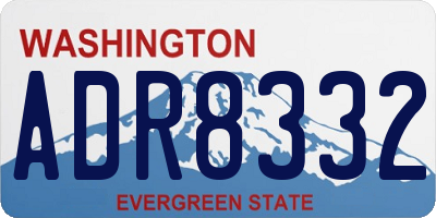 WA license plate ADR8332