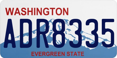 WA license plate ADR8335
