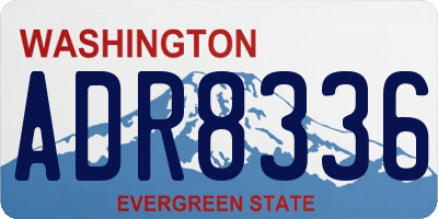 WA license plate ADR8336