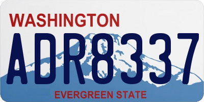 WA license plate ADR8337