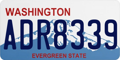 WA license plate ADR8339