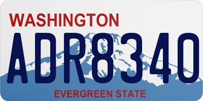 WA license plate ADR8340