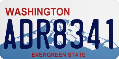 WA license plate ADR8341
