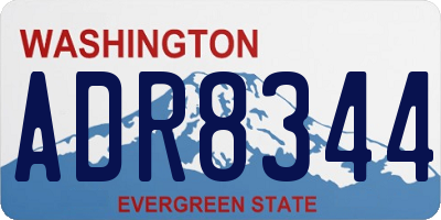 WA license plate ADR8344