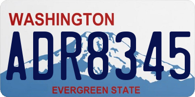 WA license plate ADR8345