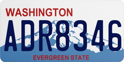 WA license plate ADR8346